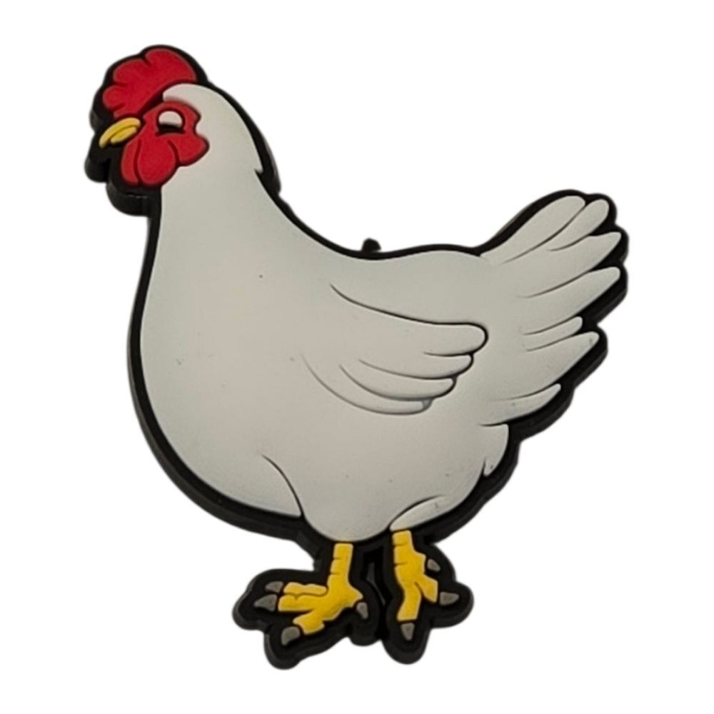 Rooster Croc Charm Cute Chicken Lady Jibbitz Style Farm Animal Shoe Accessory
